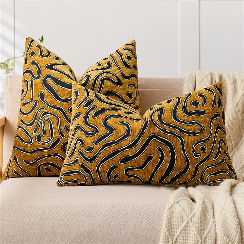 Accent Pillow Cover Abstract Art Textured